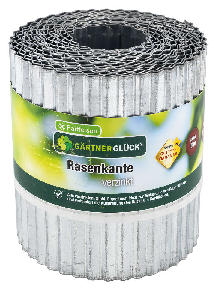 GÄRTNERGLÜCK Rasenkante 15 cm x 6 m, Metall